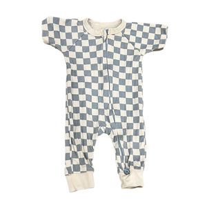 Goumi Boys Green Check 1-piece Non-footed Pajamas size: 3-6 Months